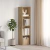 vidaXL Book Cabinet/TV Cabinet Old Wood 36x30x143cm Engineered Wood