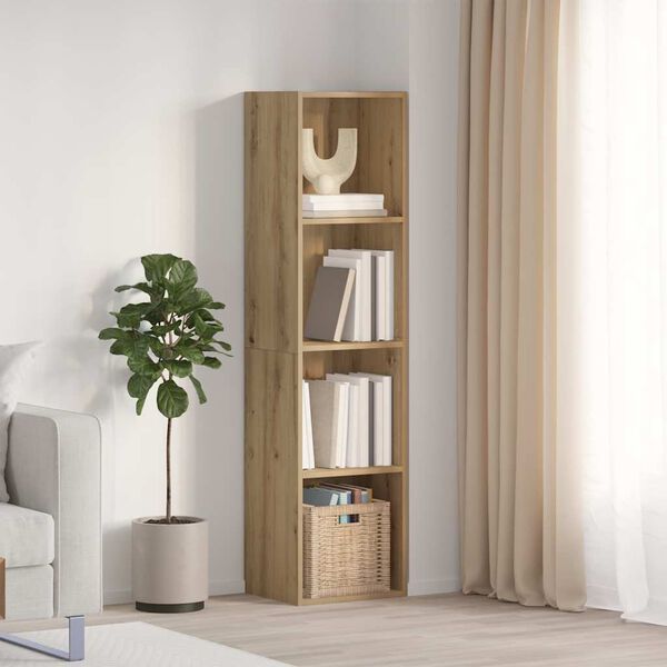 vidaXL Book Cabinet/TV Cabinet Old Wood 36x30x143cm Engineered Wood