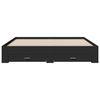 vidaXL Bed Frame with Drawers without Mattress Black 200x200 cm