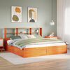 vidaXL Bed Frame without Mattress Wax Brown 180x200 cm Super King Solid Wood Pine