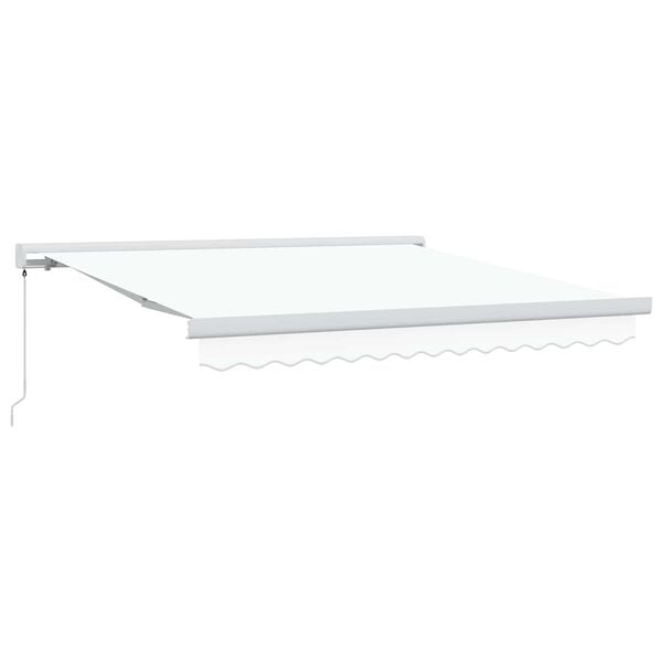 vidaXL Retractable Awning White 300 x 250 cm Fabric and Metal