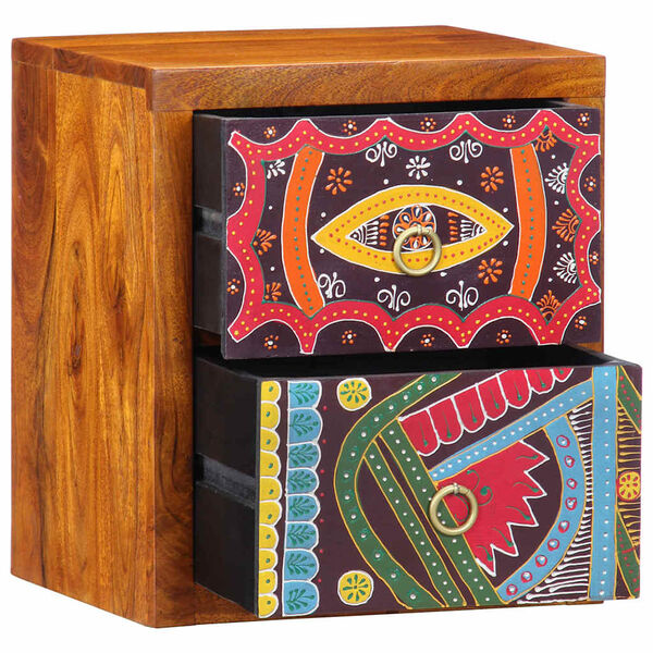 vidaXL Bedside Cabinet 2 pcs Brown 35 x 30 x 40 cm Solid Acacia Wood