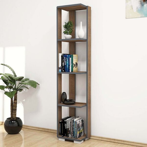 Homemania Bookcase Nicol 33.6x25.8x153 cm Walnut