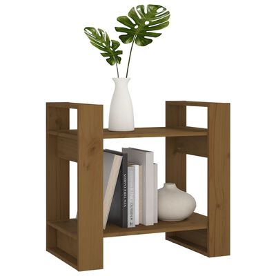 vidaXL Book Cabinet/Room Divider Honey Brown 60x35x57 cm Solid Wood