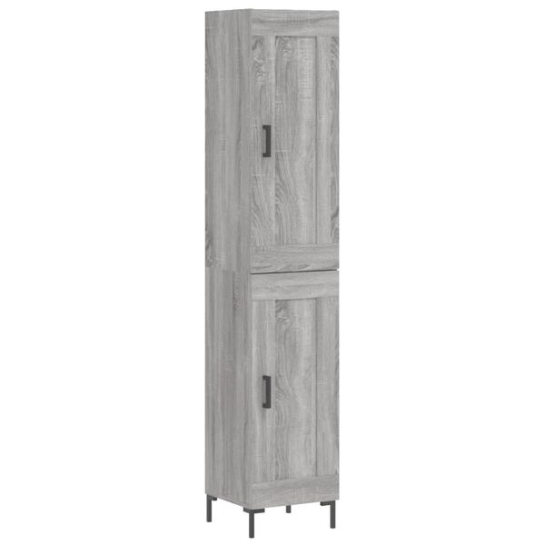 vidaXL Highboard Grey Sonoma 34.5x34x180 cm Engineered Wood