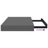 vidaXL Floating Wall Shelves 2 pcs High Gloss Grey 40x23x3.8 cm MDF