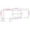 vidaXL TV Cabinet Smoked Oak 150x30x50 cm Engineered Wood