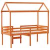 vidaXL High Sleeper Bed without Mattress Wax Brown 90x200 cm Solid Wood Pine