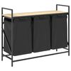 vidaXL Laundry Basket 3 Compartments with Shelf Sonoma Oak
