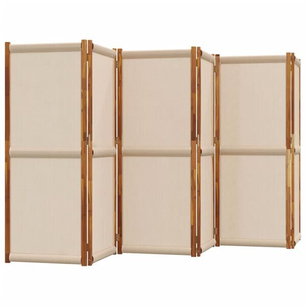 vidaXL 6-Panel Room Divider Taupe 420x180 cm
