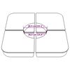 vidaXL 4 Piece Parasol Base Set for Cross Stand Parasol 100 kg PP
