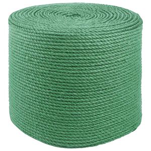 vidaXL Jute Rope 8 mm Green 100% Tossa jute