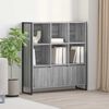 vidaXL Book Cabinet 2 pcs Grey Sonoma 99.5 x 30 x 108 cm