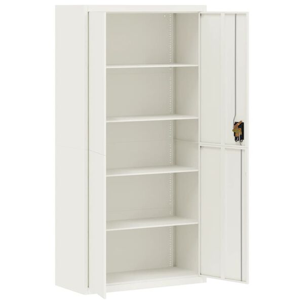 vidaXL File Cabinet White 90x40x180 cm Steel