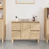 vidaXL Sink Cabinet Sonoma Oak 80x33x60 cm Engineered Wood