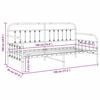 vidaXL Daybed Frame Black 90 x 190 cm Powder-Coated Steel