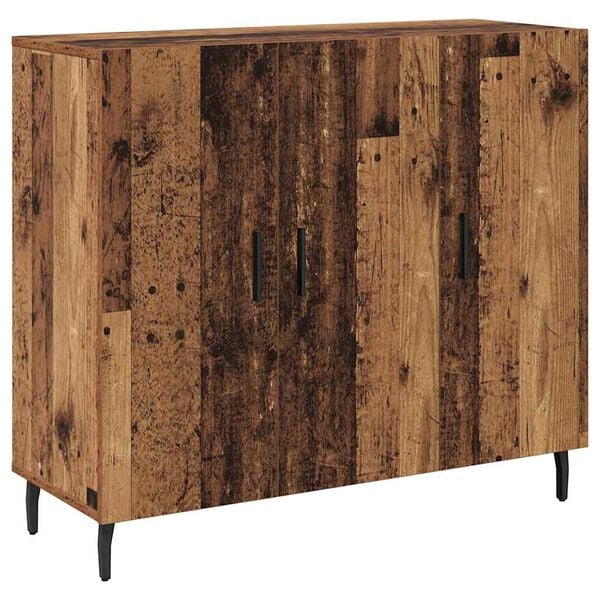 vidaXL Sideboard Old Wood 90 x 34 x 80 cm Engineered Wood