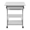 vidaXL Compact Computer Desk with Pull-out Keyboard Tray White