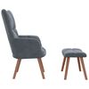 vidaXL Relaxing Chair 2 pcs Dark Grey Velvet