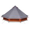 vidaXL Family Tipi Tent Folding Grey and Orange 508 x 470 x 300 cm