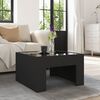 vidaXL Coffee Table with Infinity LED Black 50x50x30 cm