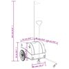 vidaXL Bike Trailer Black and Blue 30 kg Iron