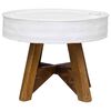 vidaXL Coffee Table Solid Reclaimed Wood 60x45 cm White