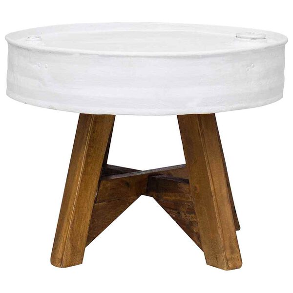 vidaXL Coffee Table Solid Reclaimed Wood 60x45 cm White
