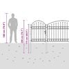 vidaXL Garden Fence Gate Assen with Arched Top Steel 1.5x5 m Black