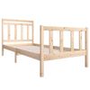 vidaXL Bed Frame without Mattress Solid Wood 100x200 cm (810072+814079)
