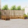 vidaXL Sofa Sets 10 pcs Natural Solid Acacia Wood