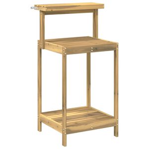 vidaXL Outdoor Potting Bench 56.5 x 48.5 x 107 cm Solid Acacia Wood