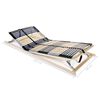 vidaXL Slatted Bed Base without Mattress with 42 Slats 7 Zones 80x200 cm
