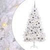 vidaXL Artificial Christmas Tree 180 cm PVC and Steel White