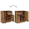 vidaXL Sideboards 2 pcs Old Wood 60 x 30 x 70 cm Engineered Wood