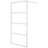 vidaXL Walk-in Shower Wall Silver 100x195 cm Clear ESG Glass