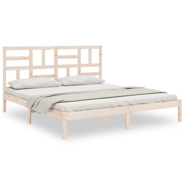 vidaXL Bed Frame without Mattress Solid Wood 180x200 cm Super King