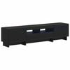 vidaXL 5 Piece LED TV Cabinet Black Engineered Wood