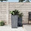 vidaXL Planter with Removable Inner Grey 21/49 L PP Concrete Look