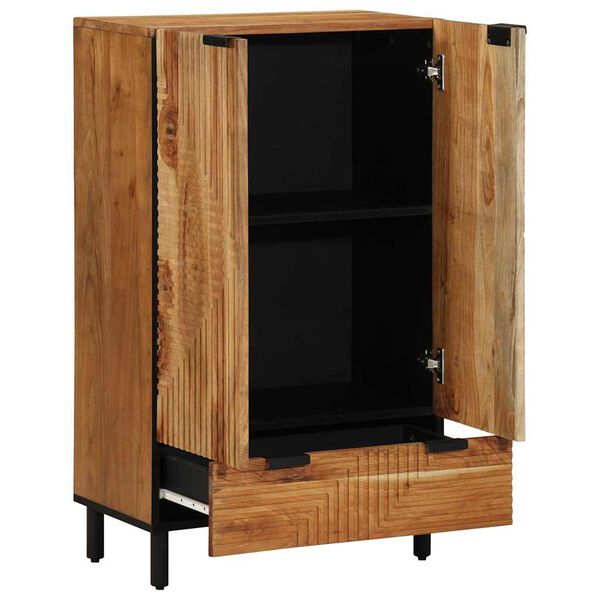 vidaXL Highboard Natural 60 x 33.5 x 100 cm Solid Acacia Wood