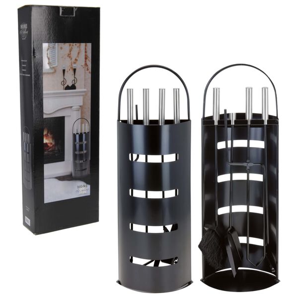 Home&Styling Fireplace Tool Set Metal Black