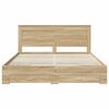 vidaXL Bed Frame with Drawer with Headboard Manual Engineered Wood