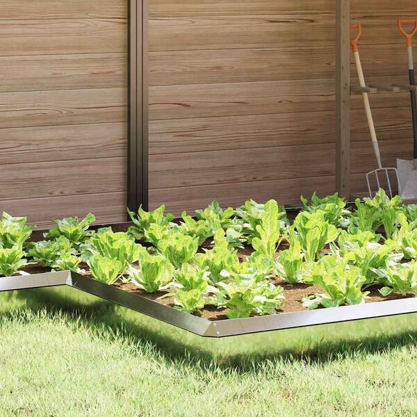 vidaXL Snail Fence 4 pcs Silver 13.5 x 13.5 x 25 cm Galvanised Steel