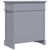 vidaXL Shoe Cabinet Grey 50x28x58 cm Paulownia Wood