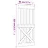 vidaXL Sliding Door with Hardware Set 95x210 cm Solid Wood Pine