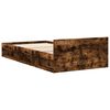 vidaXL Bed Frame with Drawer without Mattress Smoked Oak 90x200 cm