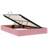 vidaXL Storage Bed with Mattress with Storage Pink 140 x 190 cm Velvet