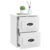 vidaXL Wall-mounted Bedside Cabinet High Gloss White 41.5x36x53cm