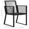 vidaXL 3 Piece Outdoor Dining Set PVC Rattan Black