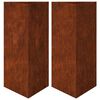 vidaXL Garden Planters 2 pcs Triangular 40x40x75 cm Weathering Steel